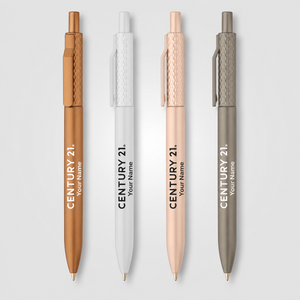 Vale Recycled Plastic Diamond Textured Metallic Pen | Personalized