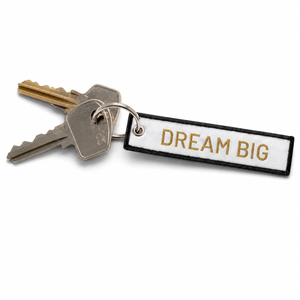 DREAM BIG Embroidered Keytag