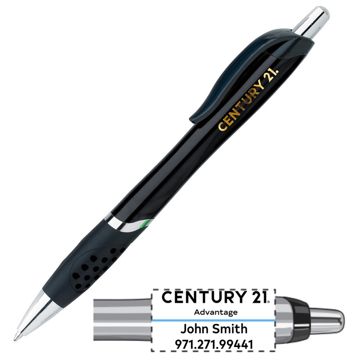 Storm Black Pen with Metallic Gold Print - Personalized