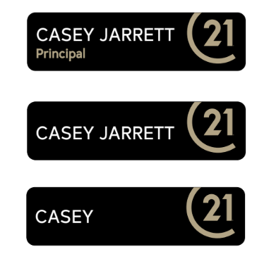 C21 Name Badge - Magnet Back