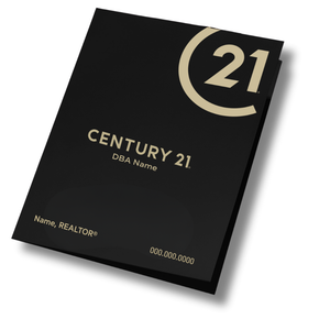 100 pcs Black Linen Folder with Gold Foil - Personalized