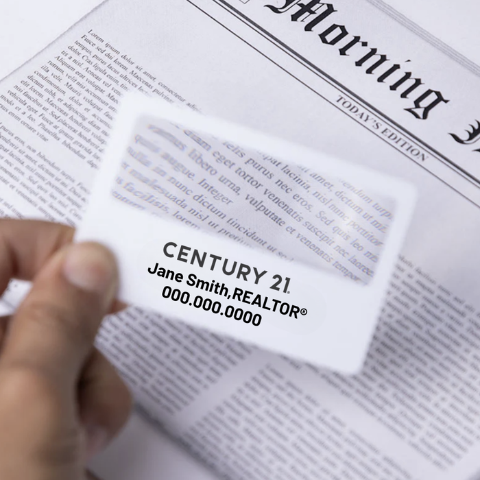 Portable Credit Card Magnifier with Ruler - Personalized