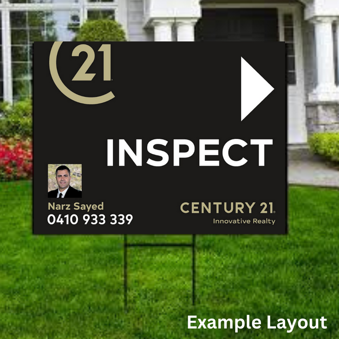 Rectangle Yard Sign with Ground Stakes - Personalized 2 Sides