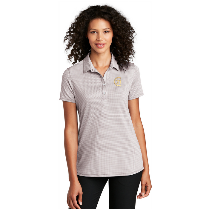 SEAL Polo Ladies - Micro Check Gingham - Close Out