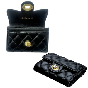 Luxury Quilted Leather Business Card Holder