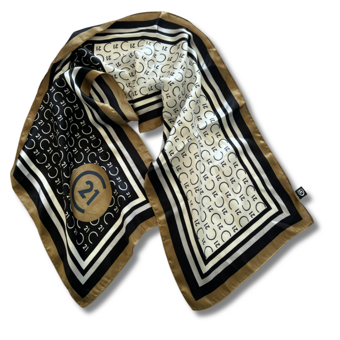 C21 Seal Stripe Monogram Long Scarf
