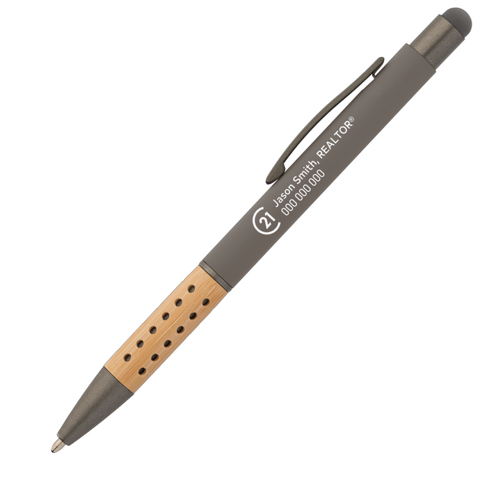Bowie Bamboo Grip Stylus Pen - Personalized