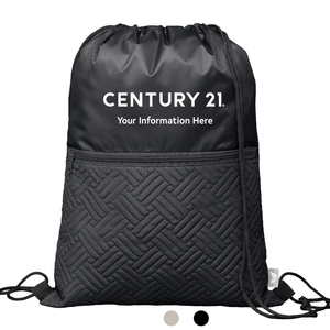 6L Quilted Drawstring Bag - Personalized  - NEW