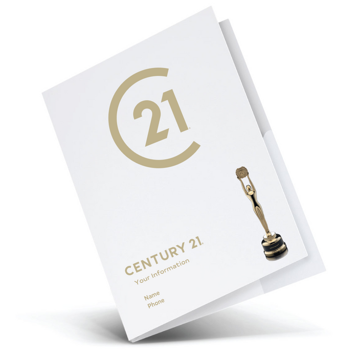 14pt White Pocket Folder - Personalized