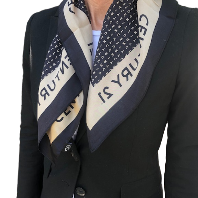 Wordmark Silk Square Scarf