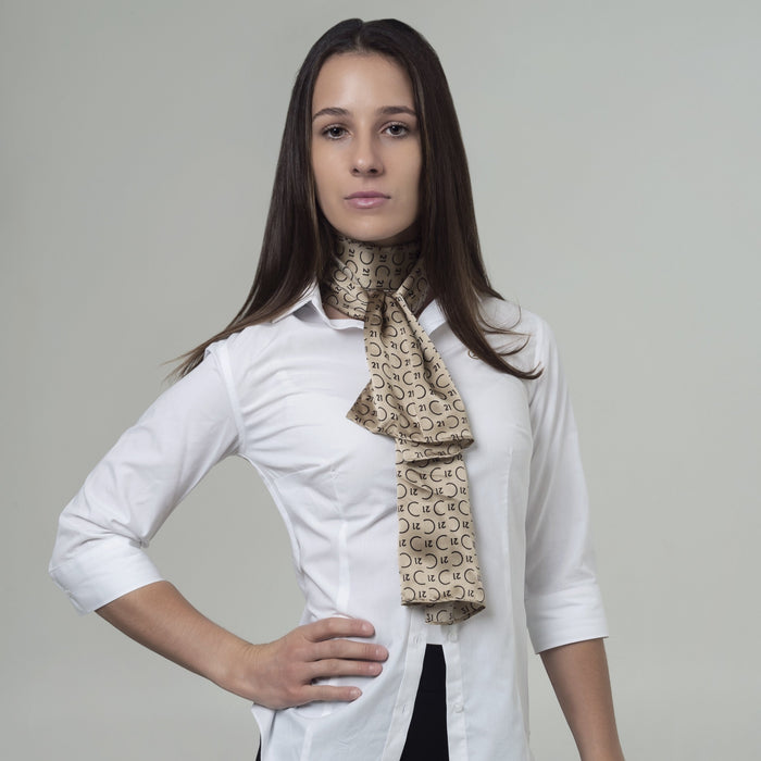 Relentless Gold Silk Scarf - Long