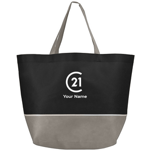 Julian Two-Tone Shopping Tote - Personalized