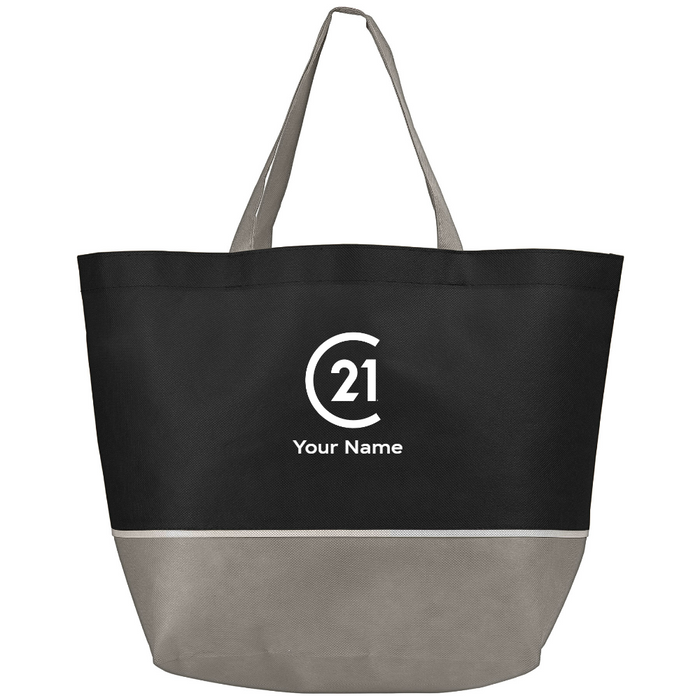 Julian Two-Tone Shopping Tote - Personalized