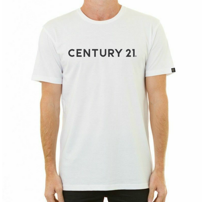 Wordmark Tee, White Mens - ON SALE